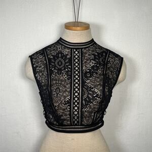 NWT Victoria’s Secret Very Sexy Black Lace Bra Medium High Neck Lingerie Top